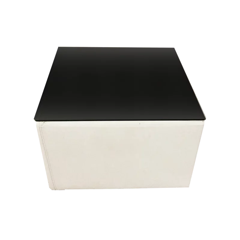 Centro Quadrado Com Tampo de Vidro